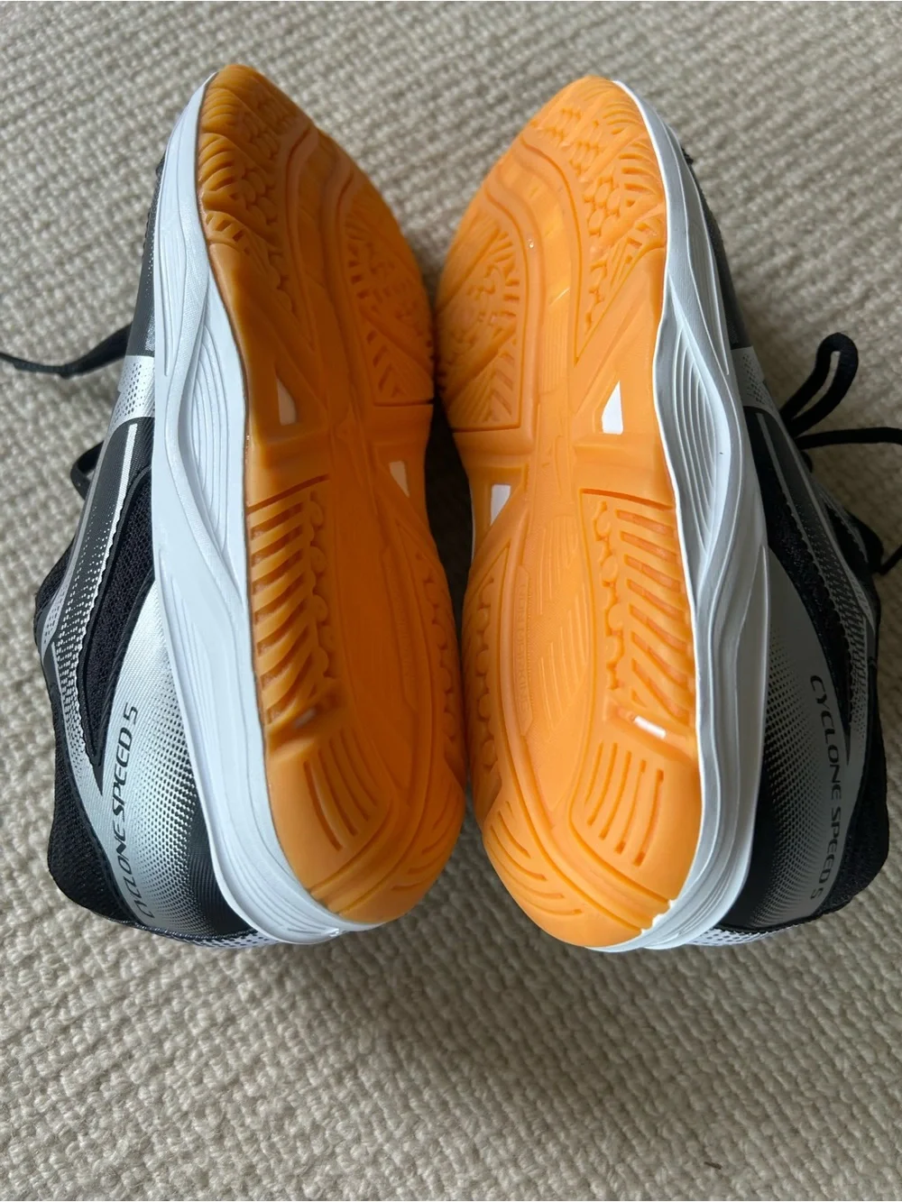 Mizuno Black Sneakers with Gum Outsole and Silver Accents